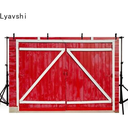 Lyavshi photo studio wooden door farm birthday party red barn photography background banner banner photography background