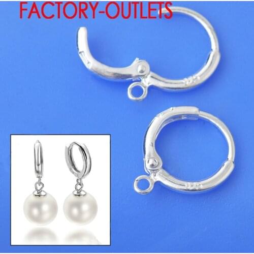 Fashion Jewelry Findings 20PCS(10Pair) Genuine Real Pure 925 Sterling Silver Drop Earring Design DIY 925 Stamped Factory Price