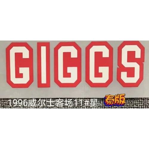 Retro 1996 Wales away GIGGS Name and number Hot stamping Patch Badges