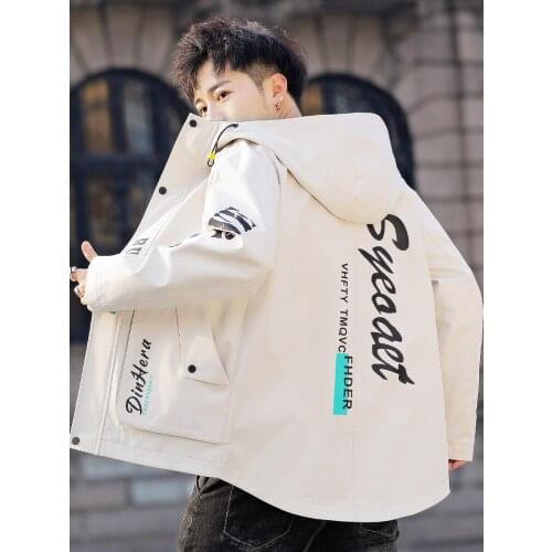 BALDAUREN Casual Japanese New 2021 Spring and Autumn Tooling Patchwork Black Jacket Mens Clothes Casual Tooling Hoodie