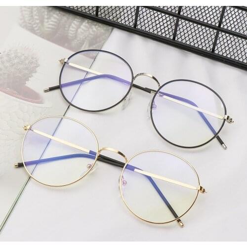 Oversized Metal Frame Eyewear Unisex Fashion Vintage Square Anti-UV Glasses Optical Eyeglass Spectacles Vision Care Eyeglasses