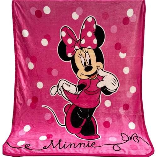 Disney Pink Minnie Mouse Blanket Double Thickening Super Warm Comfortable Throw Quilt Sofa Bed Car Kids Children Baby Body Cover