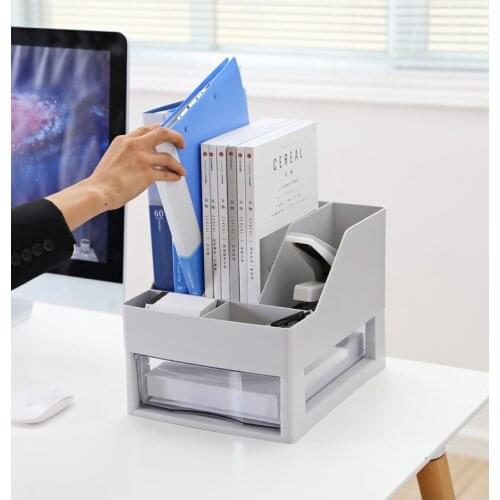 Office Storage Box Desktop Drawer Type Multifunctional Sundry Storage Cabinet Student A4 Paper Stationery File Storage Box