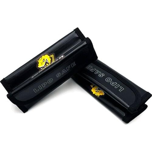 Black Version 185x75x60mm Mini Fireproof Waterproof Explosion-Proof Portable Lipo Battery Safety Bag for RC airplane FPV Drones
