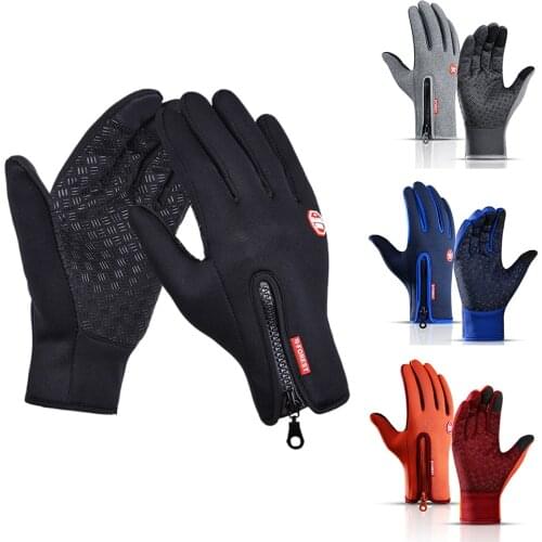Black Winter Warm Men Gloves Waterproof Women Touch Screen Sports Fishing Ski Army Outdoor Cycling Windproof Non-Slip Gloves