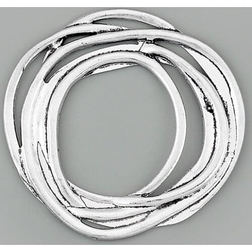 3PCS Large Hollow Open Round Circles Charms Pendants Rings for DIY Jewelry Handmade Findings