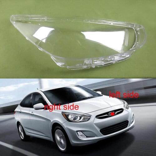 For Hyundai Accent 2011 2012 2013 2014 Lamp Shade Front Headlamps Transparent Lampshade High Headlight Shell Masks