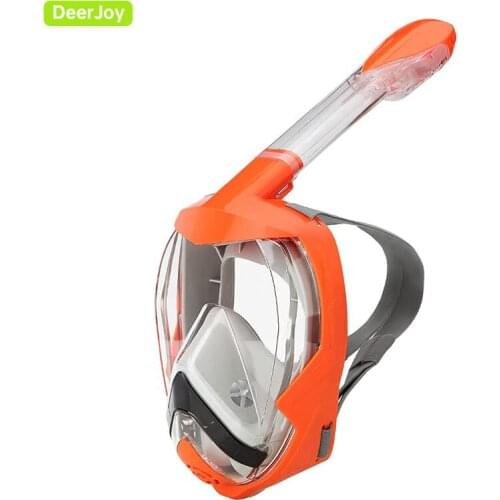 Snorkel Mask Foldable Panoramic View Full Face Snorkeling Mask Dry Top Set Anti-Fog&Anti-Leak for Adults&Kids Natural & Safe