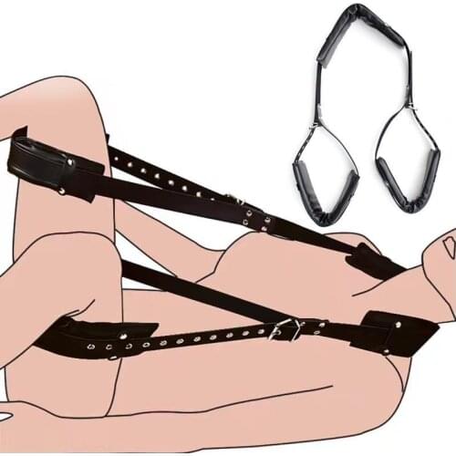 PU Leather Sponge BDSM Bondage Restraints Open Leg Adult SM Game Restrain Ropes Sex Swing For Women Toys Adults Couples