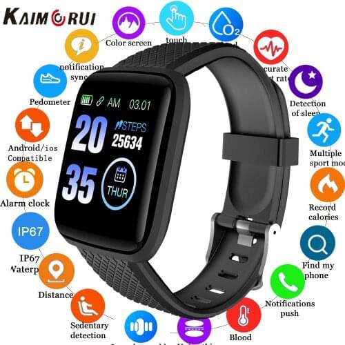D13 Smart Watches 116 Plus Smart Bracelet Blood Pressure Heart Rate Sports Watches Wristband Men Women Smartwatch фитнес браслет