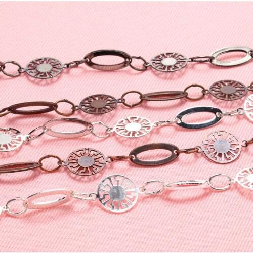 1 meter Brass Chain connectors Geometry Necklace DIY material High Quality Diy Jewelry Findings Accessories