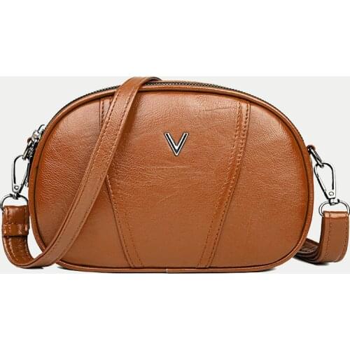 Simple Style Small Shoulder Bags Solild Color Crossbody Handbags Mini Leather Messenger Phone Purse for Women