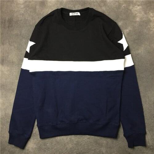 New Baolideng Men Embroidery sleeves patch Star Hoodies Hoody hooded Sweatshirts velvet Cotton Drake Thicken Fleece #d99