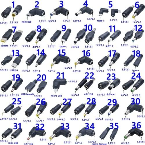Universal Plug DC Power 5.5x2.1mm DC head Jack Charger to Plug Power Adapter for Notebook Laptop High Quality