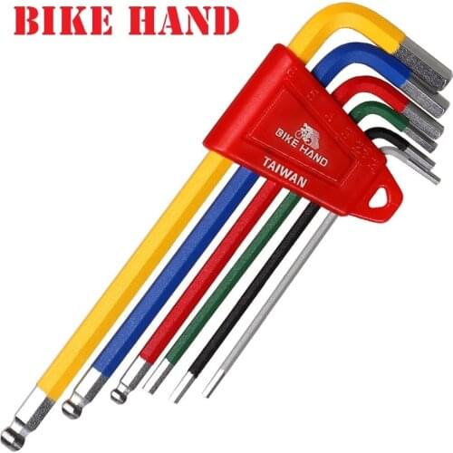 Bike Hand Multi-function Tools Hex Key Ball End Set 2/2.5/3/4/5/6mm Allen Wrench MTB Road Bicycle Tool