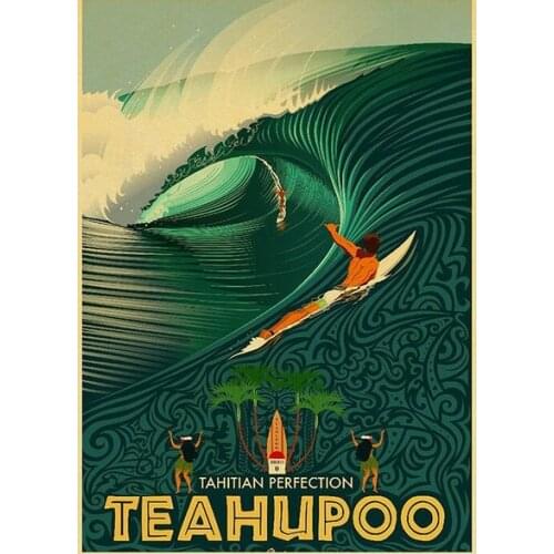 Vintage Art Painting New York London Italy TAHITI Retro Posters Travel Cities Landscape Posters Wall Art Picture