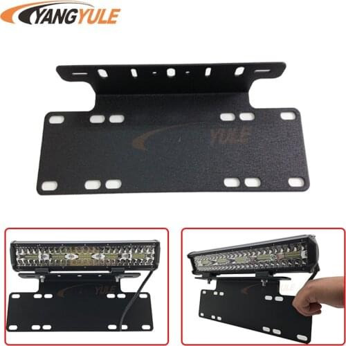 Universal 1pc Heavy Duty Front Bumper License Plate Mount Bracket Holder For LED Light Bar, LED Work Lights, Off-Road LED Lights