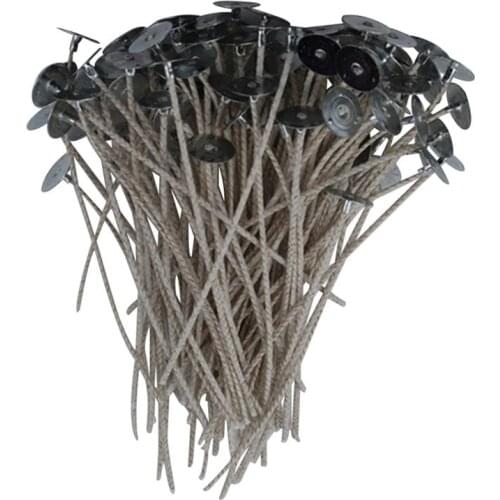 200pcs 15cm Wicks With Sustainer Cotton Core Waxed Candle Wicks For Candle Making Special Candle Wick For Soybean Wax