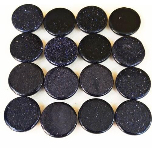 31pcs/lot Wholesale Free Shipping 2021 Fashion Hot Selling Good Quality Blue Sand Stone Round Cabochon16 Mm Stone Beads