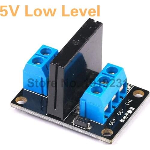 5PCS 5V 1 Channel Solid State Relay Module Low Level Trigger DC-AC with Fuse 250V 2A Output