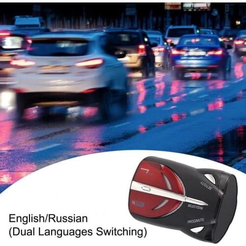 9780 Auto Radar Detector English Russian Voice Long Range 360 Degrees Auto Vehicle Speed Alert Warning Anti Radar Car Detector