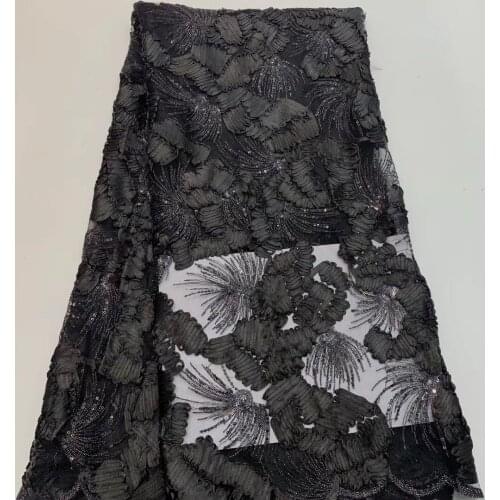 African lace fabric 2021 high quality French lace fabric embroidery Nigerian tulle lace fabric wedding dress ZX40931