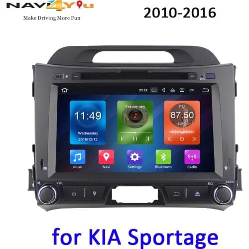 8'' 2Din RK PX5 Octa-core Android10 Car Radio DVD Player for KIA Sportage 2010-2016 with WiFi DAB TPMS OBD 3G DVD 4G RAM+64G ROM