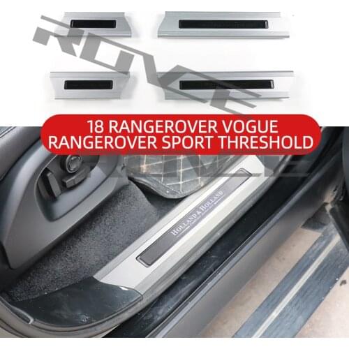 Car Accessories For 18 RANGEROVER VOGUE Door Sill Scuff Plate Stainless Steel Threshold Pedal Protector Styling Sticker Trim
