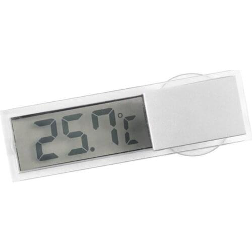 Car Thermometer Osculum Type Celsius Fahrenheit LCD Digital Temperatures Meter Suction Cup For Indoor Outdoor can CSV