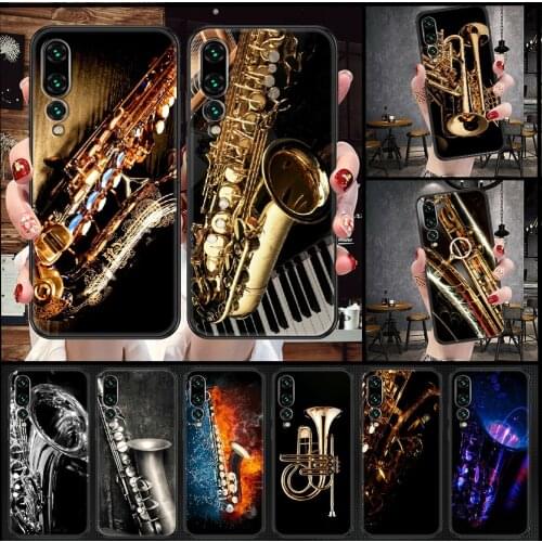 Music jazz Phone case For Huawei P Mate P10 P20 P30 P40 10 20 Smart Z Pro Lite 2019 black art cell cover silicone funda luxury