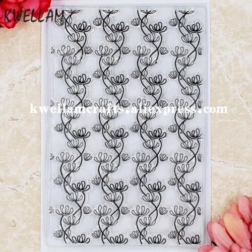 Flowers Garland Background Scrapbook DIY photo cards rubber stamp clear stamp transparent stamp 10x15cm KW8041702