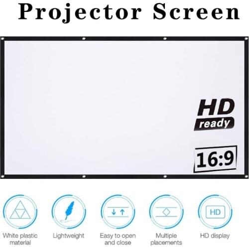 16:9 Full HD projector screen is suitable for Xiaomi Beamer home outdoor Ktv office wall-mounted portable projector screen