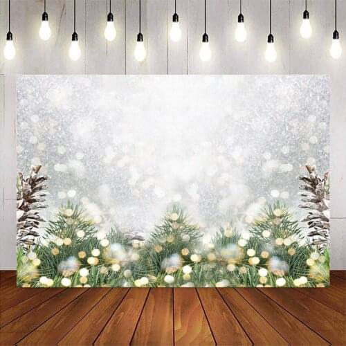 Photography backdrop christmas tree sliver glitter shining background for photo studio winter snowflake portrait photographic