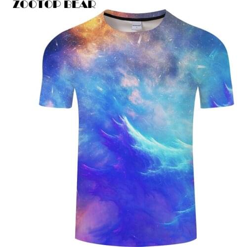 Galaxy 3D t shirt Men tshirt Summer Tees Casual T-Shirt Short Sleeve Male Tops Purple Print Streetwear DropShip ZOOTOPBEAR