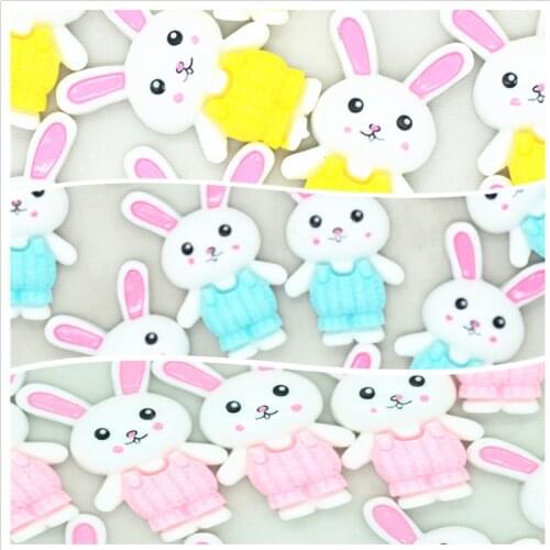 19mmX33mm Resin Flatback Bunny Cabochons| Scrapbooking Bunny Miniatures|Home DIY Decorations|Hair Bow Center Decoration