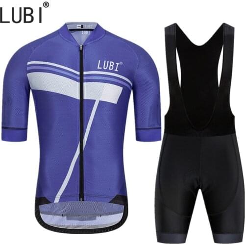 LUBI Pro Cycling Jersey Set Summer Wear Mountain Comfortable Bib Kits Clothes Bicycle MTB Bike Breathable Cycling Clothing Suit