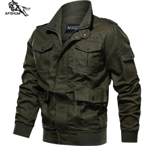 Jacket Men spring Autumn Windbreakers men Pilot Coat Solid color Mens Bomber Jackets Casual Windbreaker Jacket Mans Clothing