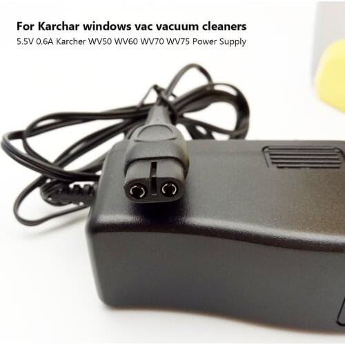 MX-055060A Vac Charger Vacuum Adapter 5.5V 0.6A Karcher WV50 WV60 WV70 WV75 Power Supply for Karchar Windows Vac