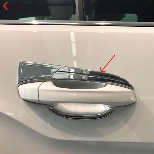 Outer Door Handle Bowl Cover Trim For Volkswagen For VW Teramont Atlas 2017 2018 2019 2020 Chrome Car Styling Accessories 4pcs