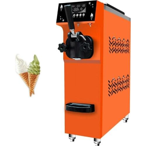 New Ice Cream Making Machine Commercial English Operating System Ice Cream Maker Single Head Desktop Soft Ice Cream Machine