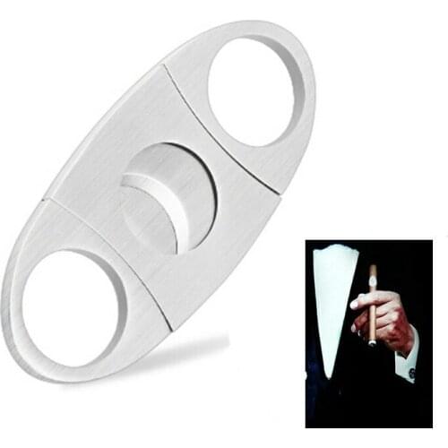 Cigar Scissors Stainless Steel Simple Cigar Scissors European American Eggplant Knife Bar Products Barware Cool Portable