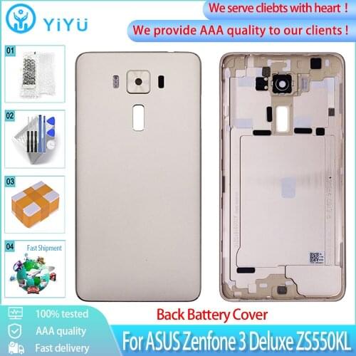 Original Housing For ASUS Zenfone 3 Deluxe ZS550KL Back Battery Cover Rear Door back case Replacement Parts Free Tools
