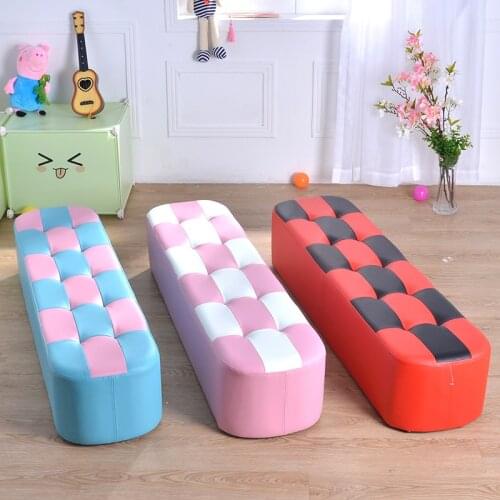 Factory Direct Sell Professional Kids' Sofa Super Affordable Baby Kids' Sofa Chair Long Sofa Stool 120cm Baby Furniture Sofa Bed