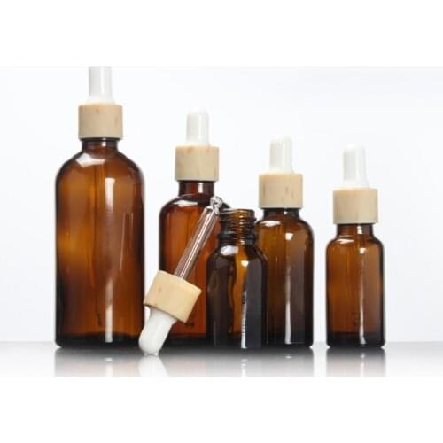 5ml10ml15ml20ml30ml Empty Amber Clear Glass Essential Oil Dropper Vials Cosmetic Packaging Container Refillable Bottle 25pieces