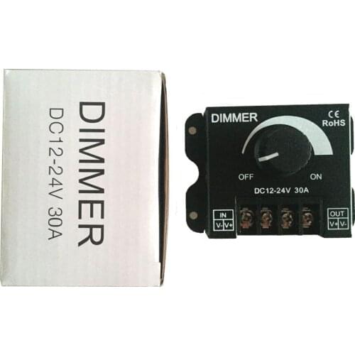30A DC 12V-24V LED Dimmer Controller For Single Color 5050 3528 strip light lamp
