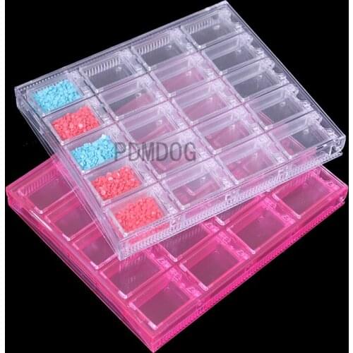 Detachable DIY Diamond Painting Drill Box Jewelry Box Rhinestone Embroidery Crystal Bead Organizer Storage Case Container