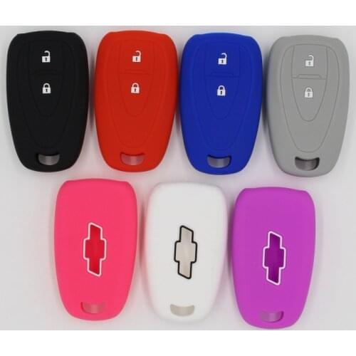 Silicone rubber car key cover case for CHEVROLET cruze 2button car key