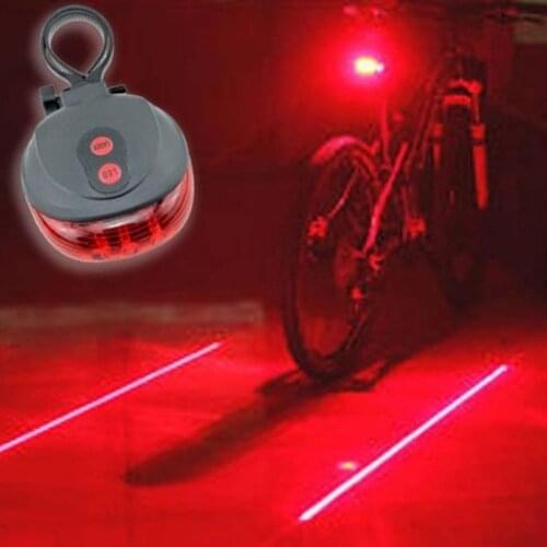 Bicycle laser rear light 5LED parallel laser laser rear light mountain bike safety warning light