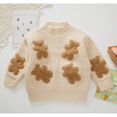 2021 Ins Fashion Girls Sweaters Knit Jumpers Girls Clothing 1-8 Years Girls Winter Sweaters