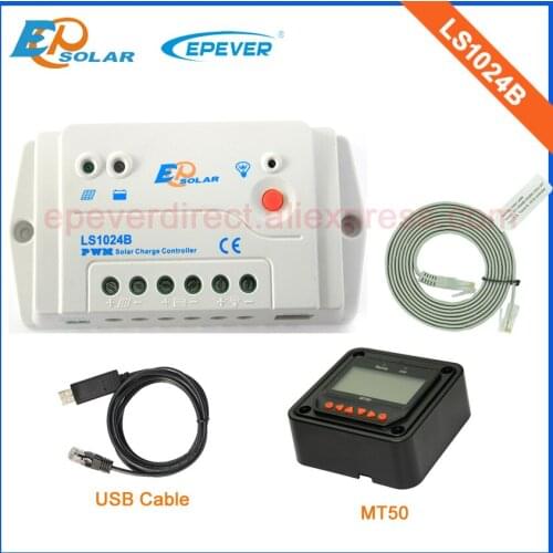 Automatic solar charger 12V 24V Battery work mirco LS1024B 10A 10amps EPEVER EPsolar USB cable PC connect solar controller